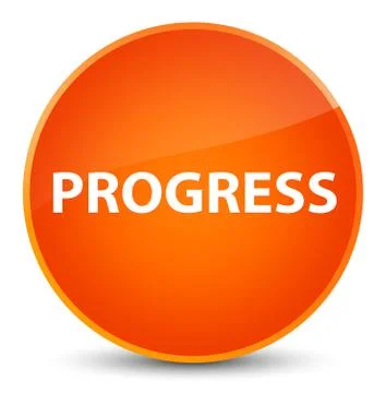 Progress elegant orange round button 스톡 일러스트