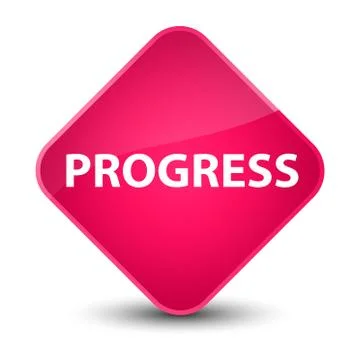 Progress elegant pink diamond button Stock Illustration
