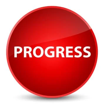 Progress elegant red round button Stock Illustration