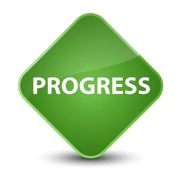 Progress elegant soft green diamond button Stock Illustration