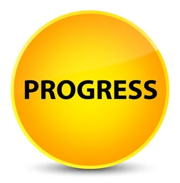 Progress elegant yellow round button Stock Illustration