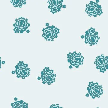 Progress gears motivation glyph seamless pattern Illustrazione stock