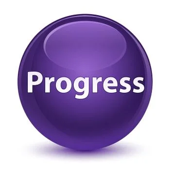 Progress glassy purple round button Stock Illustration