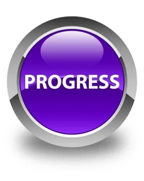Progress glossy purple round button Stock Illustration
