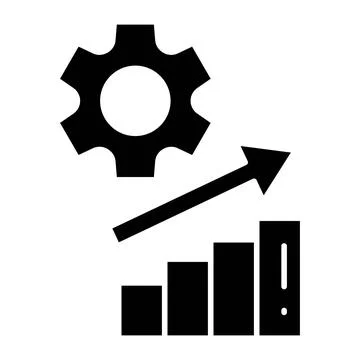 Progress Glyph Icon Illustrazione stock