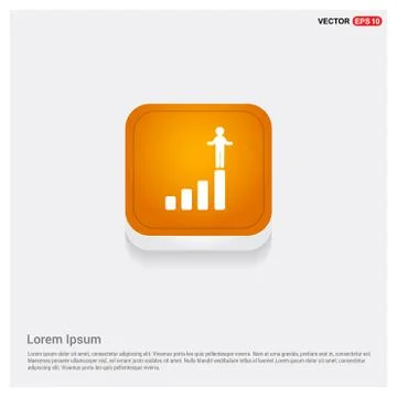 Progress graph icon Stock Illustration