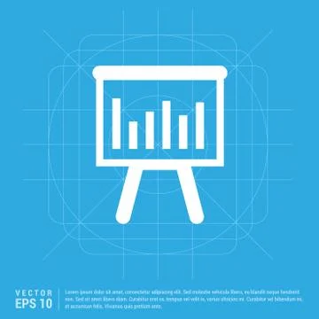 Progress graph icon Stock Illustration