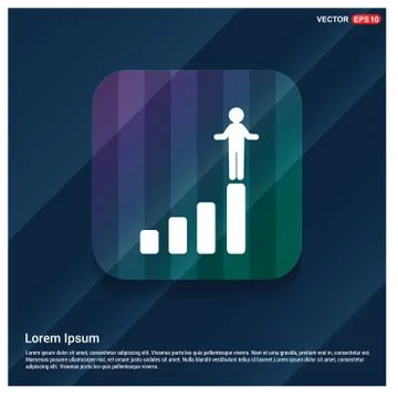 Progress graph icon Stock Illustration