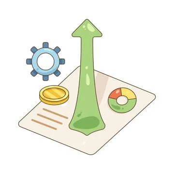 Progress graph イラスト素材