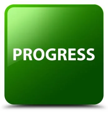 Progress green square button Stock Illustration