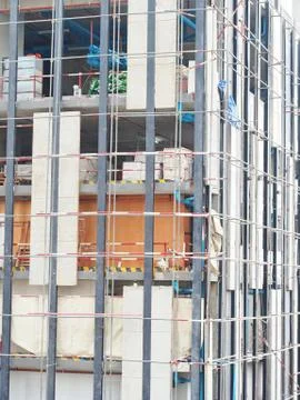 In Progress of High Rise Tower Building construction site. Bangkok in 3rd Sep Foto stock