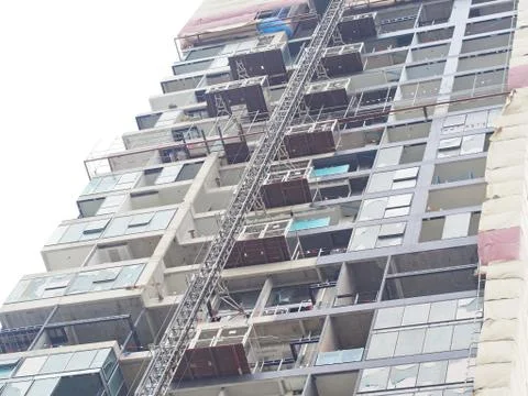 In Progress of High Rise Tower Building construction site. Bangkok in 3rd Sep Stock Photos