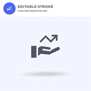 Progress icon vector, filled flat sign, solid pictogram isolated on white, lo Stock Illustration