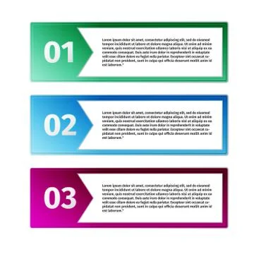 Progress icons for three steps Stock Illustration