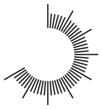 Progress indicator circle. Round line chart element Stock Illustration