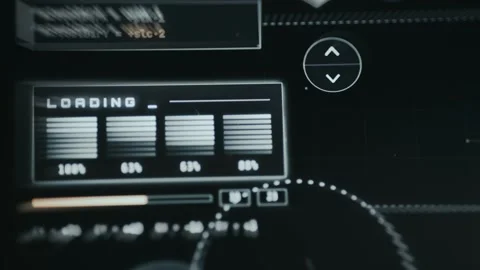 Progress indicator showing loading percentages in real time Video stock 335880596
