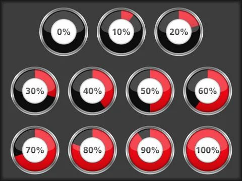 Progress Indicators Illustrazione stock