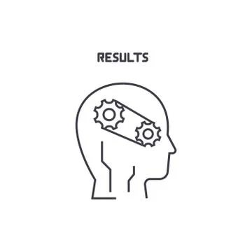 Progress intelligence vector line icon, sign, illustration on background Stock Illustration