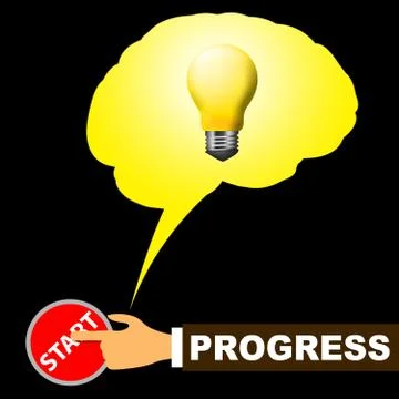 Progress Light Shows Improvement Growth 3d Illustration Ilustración de archivo
