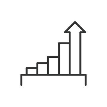 Progress, in line design. Progress, growth, development, improvement Stock-Illustration