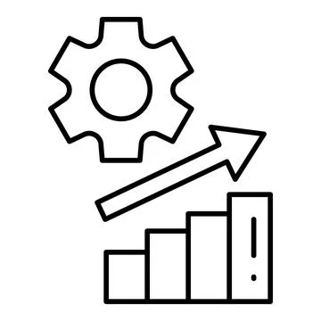 Progress Line Icon Illustrazione stock