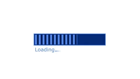 Progress Loading Bar Animation with Smooth Wait Indicator and Seamless Tran.. 動画素材 317647524