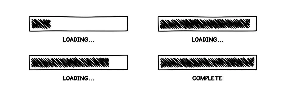 Progress loading bar with buffering indicator. Infographics design element with Stock Illustration
