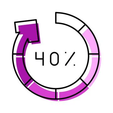 Progress loading bar displaying 40 percent complete Stock Illustration