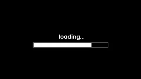Progress loading bar. downloading concept animation on dark black background. Stock Footage 321737483