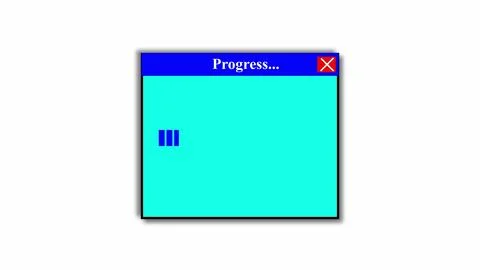Progress loading bar icon on a cyan color background. Stock Illustration