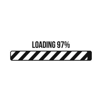 Progress loading bar icon, simple style 스톡 일러스트