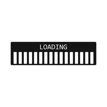Progress loading bar icon, simple style Stock Illustration
