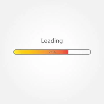 Progress loading bar. Infographics design element. Vector illustration. Stock Illustration