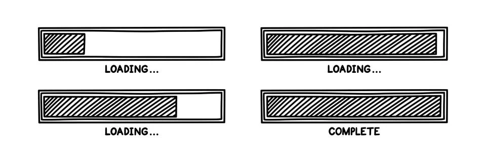 Progress loading bar. Infographics design element with status of completion Stock Illustration