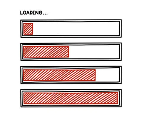 Progress loading bar. Infographics design element with status of completion Stock Illustration