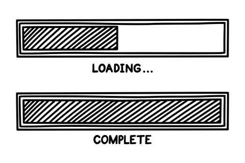 Progress loading bar. Infographics design element with status of completion Illustrazione stock
