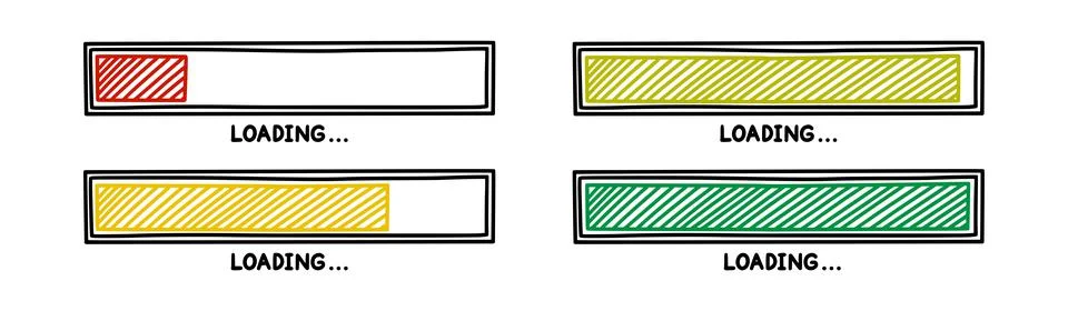 Progress loading bar. Infographics design element with status of completion Stock Illustration