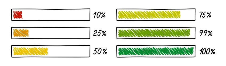 Progress loading bar. Infographics design element with status of completion Stock Illustration