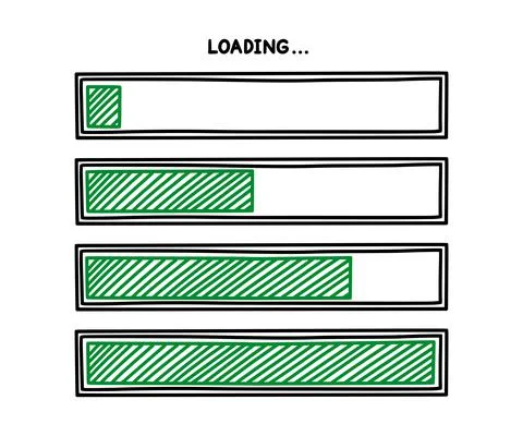 Progress loading bar. Infographics design element with status of completion Stock Illustration