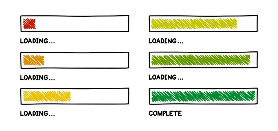 Progress loading bar. Infographics design element with status of completion Stock-Illustration