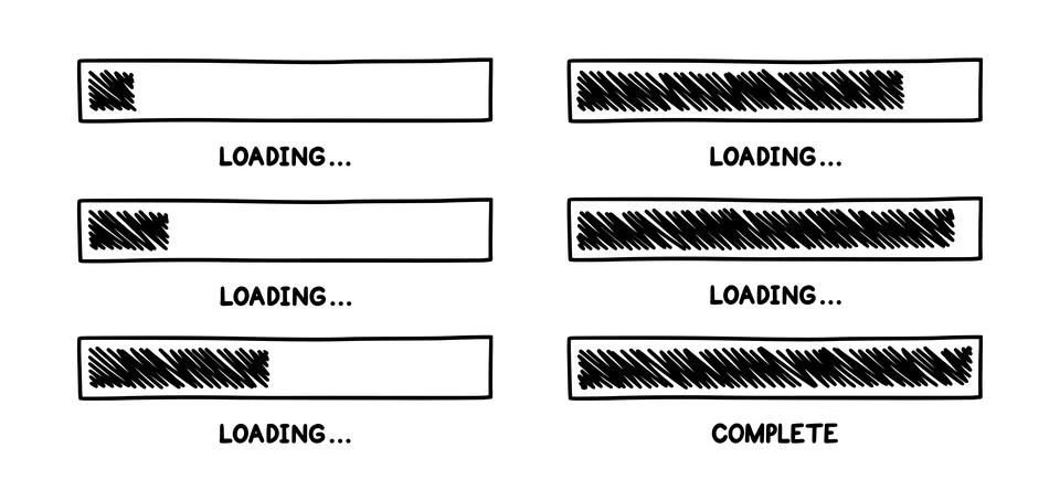 Progress loading bar. Infographics design element with status of completion Stock Illustration