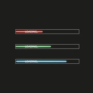 Progress loading bar with lighting. Concept technology. Vector illustration Illustrazione stock