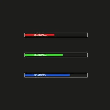 Progress loading bar with lighting. Concept technology. Vector illustration Stock Illustration