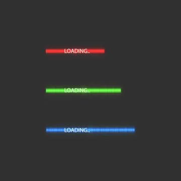 Progress loading bar with lighting. Concept technology. Vector illustration 스톡 일러스트