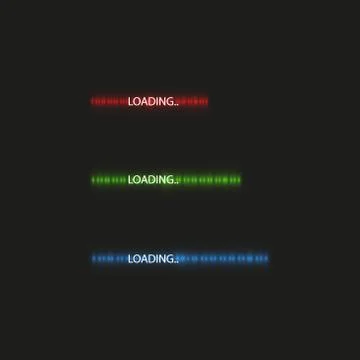 Progress loading bar with lighting. Concept technology. Vector illustration Stock Illustration