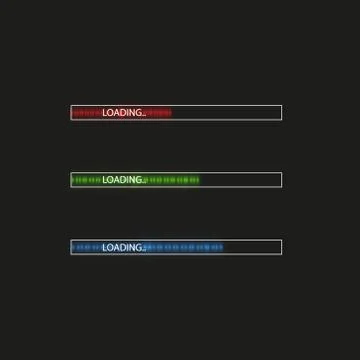 Progress loading bar with lighting. Concept technology. Vector illustration Stock Illustration