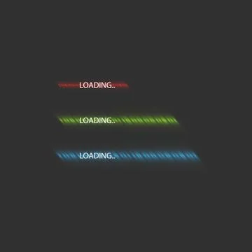Progress loading bar with lighting. Concept technology. Vector illustration 스톡 일러스트