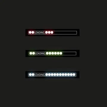 Progress loading bar with lighting. Concept technology. Vector illustration Stock Illustration