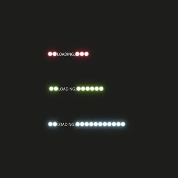 Progress loading bar with lighting. Concept technology. Vector illustration Stock Illustration