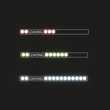 Progress loading bar with lighting. Concept technology. Vector illustration Stock Illustration